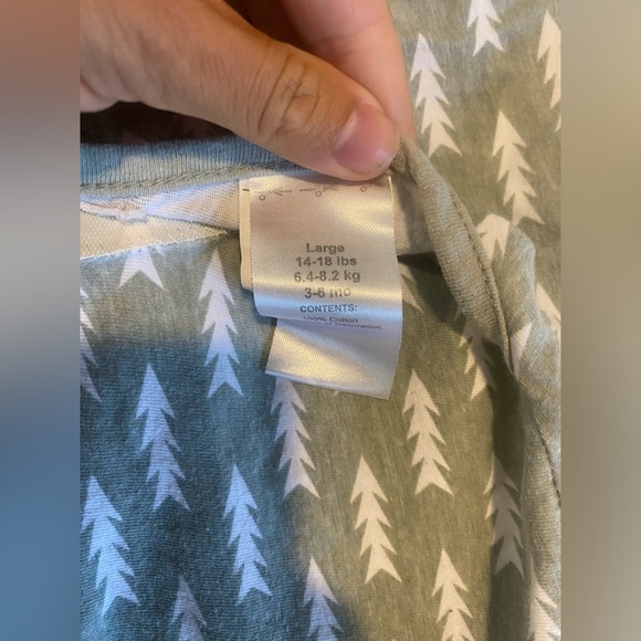 NWOT Gender Neutral Cozy and Cute Bublo Baby Swaddle Grey/White Size: OS - Picture 4 of 4